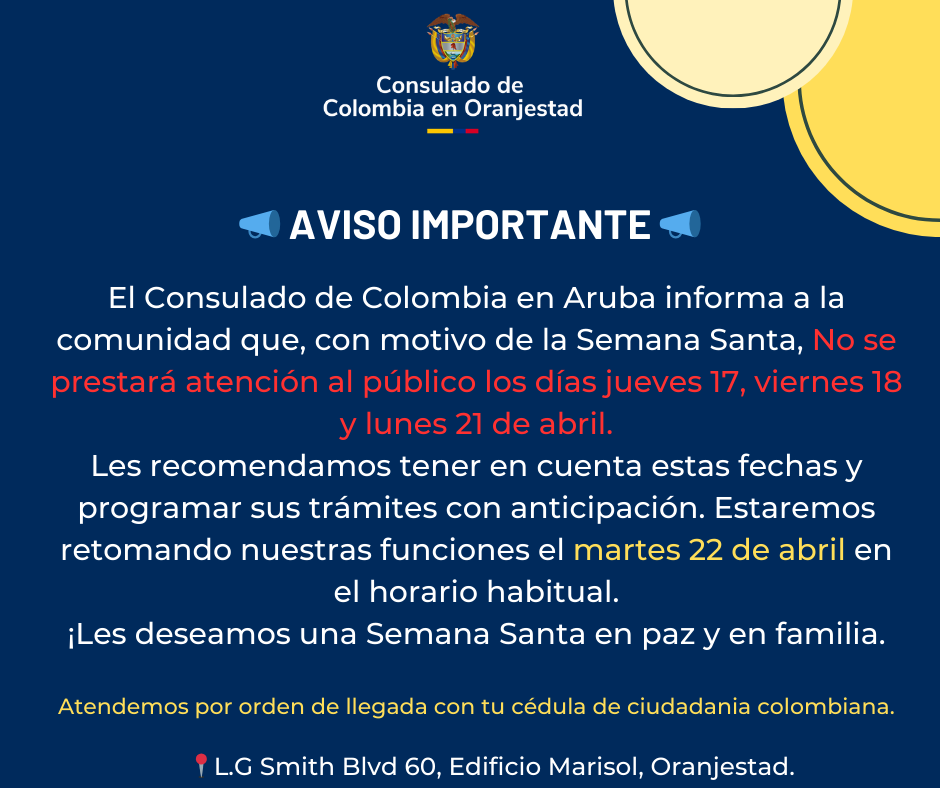 HORARIOS DE SEMANA SANTA