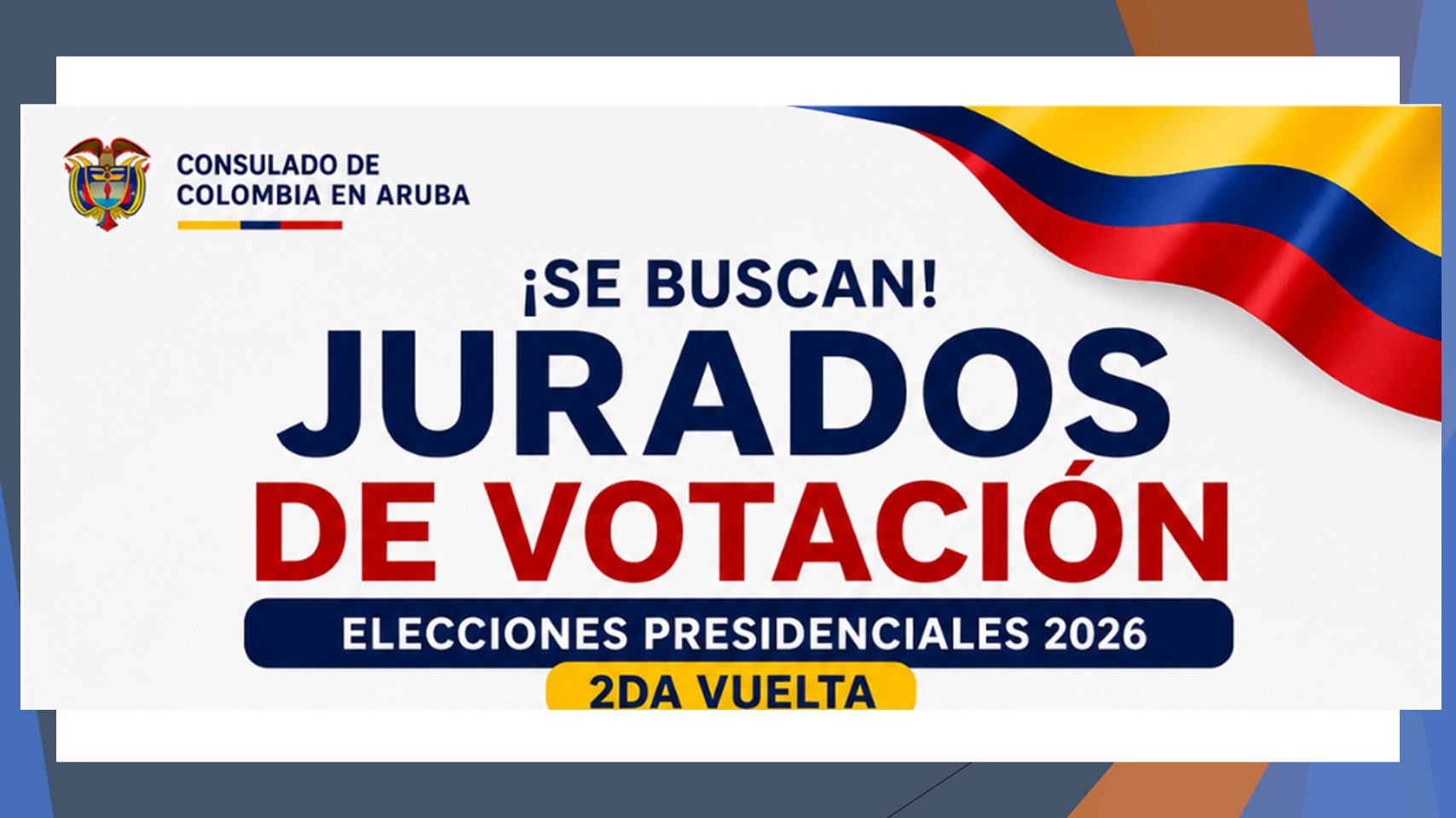  ¡Se buscan jurados de votación para segunda vuelta de elecciones 2026!