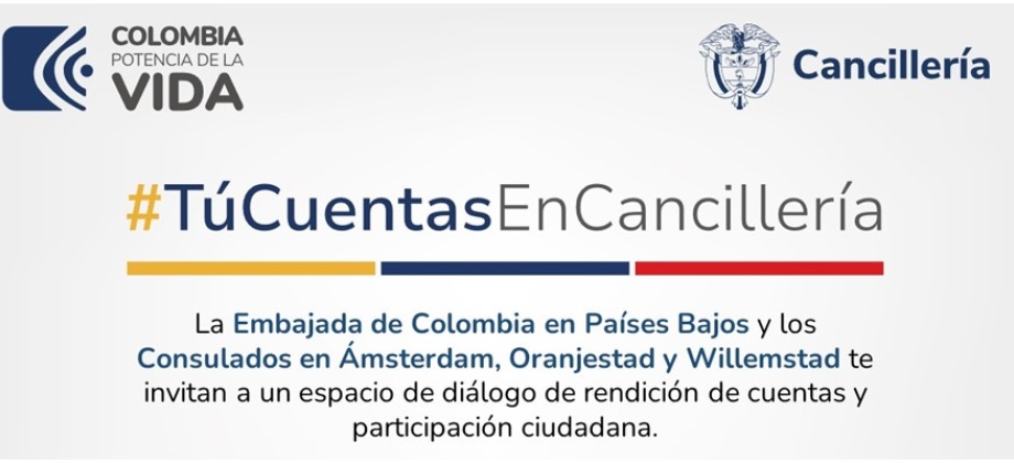 Embajada de Colombia en Países Bajos rinde cuentas a los connacionales este 22 de noviembre